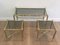 French Tripartite Brass Coffee Table & Nesting Tables, Set of 3, Image 2