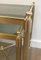 French Tripartite Brass Coffee Table & Nesting Tables, Set of 3 7