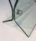 French Glass & Brushed Steel Magazine Rack in the Style of François Arnal, 1970s, Image 7