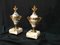 Small White Marble & Bronze Cassolettes, Set of 2 3
