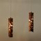 Brutalist Copper Cylinder-Shaped Ceiling Lamps, Sweden, 1960s, Set of 2, Image 5