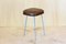 Stools with Leatherette Seat and Iron Frame, 1960s, Set of 2 1