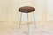 Stools with Leatherette Seat and Iron Frame, 1960s, Set of 2, Image 1