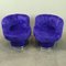 Lounge Chairs in Plush Upholstery with Silver Ring, 1970s, Set of 2 4