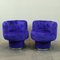 Lounge Chairs in Plush Upholstery with Silver Ring, 1970s, Set of 2, Image 1