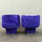 Lounge Chairs in Plush Upholstery with Silver Ring, 1970s, Set of 2 5