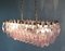 84 Pink Murano Glass Poliedri Chandelier by Carlo Scarpa, 1978 17