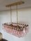 84 Pink Murano Glass Poliedri Chandelier by Carlo Scarpa, 1978 5