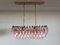 84 Pink Murano Glass Poliedri Chandelier by Carlo Scarpa, 1978 1