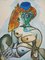 Vintage Woman with Turkish Cap Lithographic Poster after Pablo Picasso 2