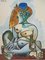 Vintage Woman with Turkish Cap Lithographic Poster after Pablo Picasso 1