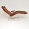 Chaise longue sueca de cuero de Sam Larsson para Dux, años 70, Imagen 3