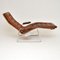 Swedish Leather Chaise by Sam Larsson for Dux, 1970s 3