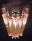 Vintage 9 Pink Triedri Murano Sconces, 1972, Set of 2 13