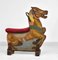 Cheval & Tapis de Cheval Décor Carré Joyeux Rond en Bois & Velours N ° 9, 1930s 3