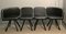 Black Vinyl Modular Mythical Paninari Seating Divanetto Set, 1980s, Set of 4 1