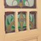 Vintage Art Nouveau Style Stained Glass Doors, 1940s, Set of 4 5