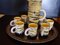 Mid-Century Ceramic Jug with Cups by R.Dufranier, Set of 9 9