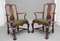 19th Century Walnut Armchairs, Set of 2 1