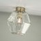 Vintage Glas Rhombus Deckenlampe von Limburg 3