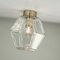 Vintage Glass Rhombus Ceiling Lamp from Limburg 3