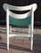 Vintage White Lacquered Wood & Green Wool Dining Chairs, 1970s, Set of 6 5