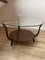 Mid-Century Italian Round Ik Wood and Glass Coffee Table, 1950s, Image 7