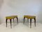 Italienische Mid-Century Holz & Pergament Nachttische, 1950er, 2er Set 4