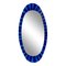 Italian Blue Enameled Copper Mirror from Siva Poggibonsi, 1950s 1