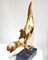 Handmade Gilt Bronze Oniric Bird Sculpture in the style of Philippe Jean, 1980s 2