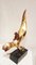 Handmade Gilt Bronze Oniric Bird Sculpture in the style of Philippe Jean, 1980s 5