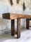 Antique Primitive Workbench in Raw Wood 5