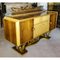 Italian Art Deco Sideboard with 2-Tone Furry Wooden Bar Cabinet, 1920s, Image 10