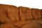 Vintage Brown Leather 7-Seat Corner Sofa Modules, 1970s, Set of 5 7