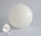 Glass Ball Hanging Lamp in White Etched Glass, 1960s, Image 9