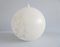 Lámpara colgante esférica de vidrio grabado blanco, años 60, Imagen 11