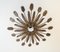 Spanish Gilt Metal Suspension Lamp or Wall Light with Plant Motifs from Ferro Art, 1960s, Image 8