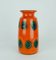 Bright Colored Orange, Green & Black Model No. 68 25 Vase from Bay Keramik, 1960s 1