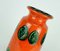 Modell No. 68 25 Vase in leuchtendem Orange, Grün & Schwarz von Bay Keramik, 1960er 8