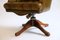 Vintage English Olive Green Leather Swivel Chair from Hillcrest, Image 8