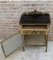 Mid-Century Modern Single Bronze Vitrine Nightstand with Glass Door and Drawer, 1930s 6