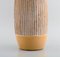 Large Scandinavian Vase in Glazed Ceramic with Grooved Body, Image 4