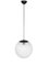 Glass Pendant Lamp with Air Bubbles Attributed to Raak, 1960s, Image 1