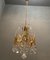 Mid-Century Crystal and Gold Chandelier by Gaetano Sciolari, 1970s 7