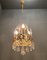 Lámpara de araña Mid-Century de cristal y oro de Gaetano Sciolari, años 70, Imagen 2