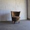 Mid-Century Fabric and Wood Armchair, 1950s 3