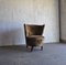 Mid-Century Sessel aus Stoff & Holz, 1950er 2