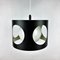 Grande Lampe à Suspension Vintage Noire, 1960s 3