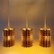 Vintage Scandinavian Pine Ceiling Lamps, 1960s, Set of 3 12