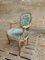 Antiker barocker Stuhl in Grün 6